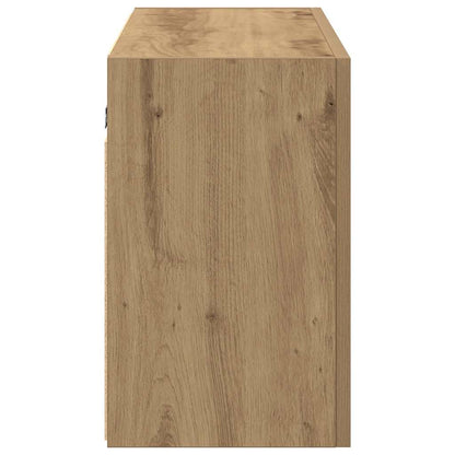 Badkamerwandkast 100X25X40Cm Bewerkt Hout Artisanaal Eikenkleur 100 x 25 x 40 cm artisanaal eikenkleurig