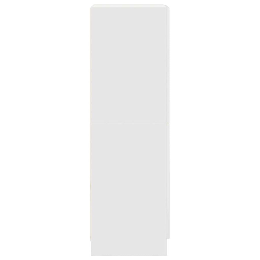 Keukenkast 38x41,5x131,5 cm bewerkt hout wit
