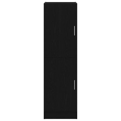 Keukenkast 38x41,5x131,5 cm bewerkt hout zwart