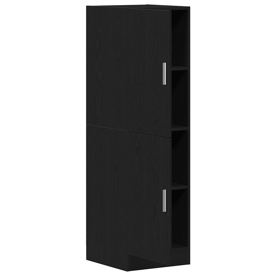 Keukenkast 38x41,5x131,5 cm bewerkt hout zwart