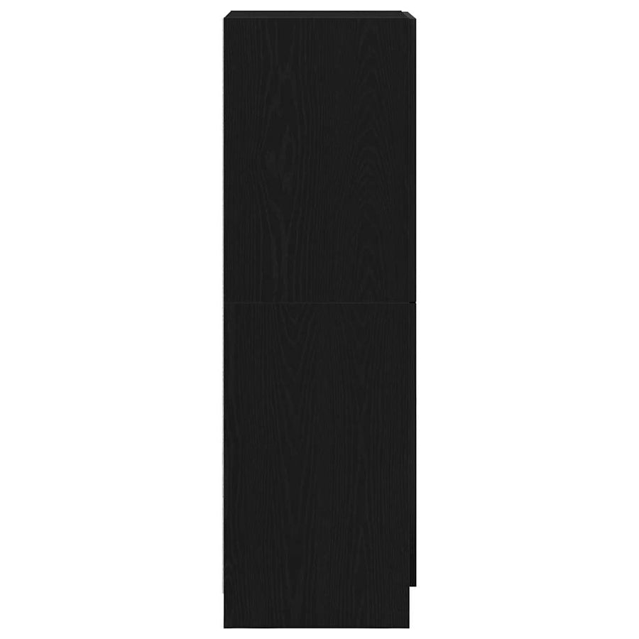 Keukenkast 38x41,5x131,5 cm bewerkt hout zwart