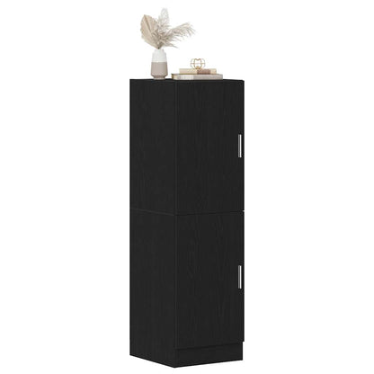 Keukenkast 38x41,5x131,5 cm bewerkt hout zwart
