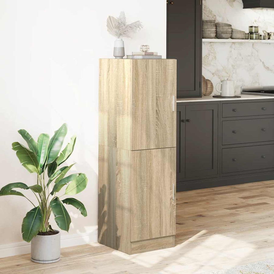 Keukenkast 38x41,5x131,5 cm bewerkt hout sonoma eikenkleurig