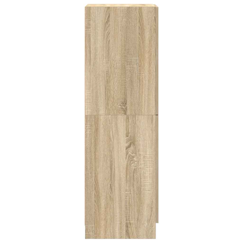 Keukenkast 38x41,5x131,5 cm bewerkt hout sonoma eikenkleurig