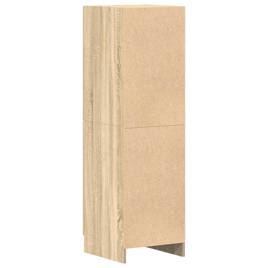Keukenkast 38x41,5x131,5 cm bewerkt hout sonoma eikenkleurig