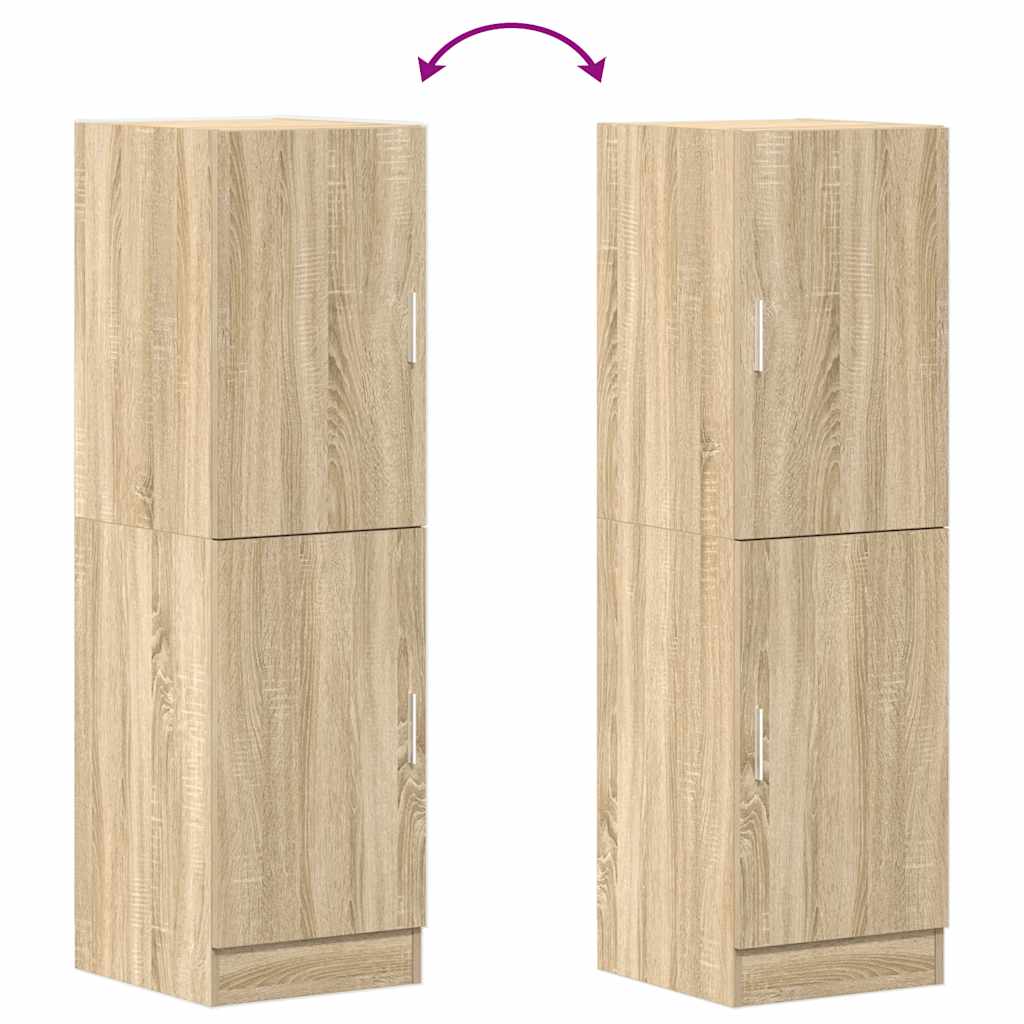 Keukenkast 38x41,5x131,5 cm bewerkt hout sonoma eikenkleurig