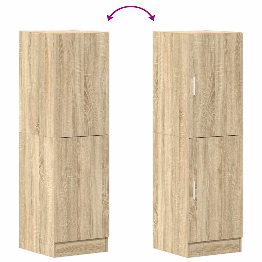 Keukenkast 38x41,5x131,5 cm bewerkt hout sonoma eikenkleurig