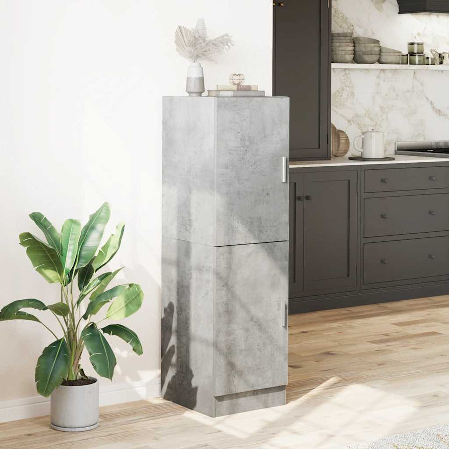 Keukenkast 38x41,5x131,5 cm bewerkt hout betongrijs