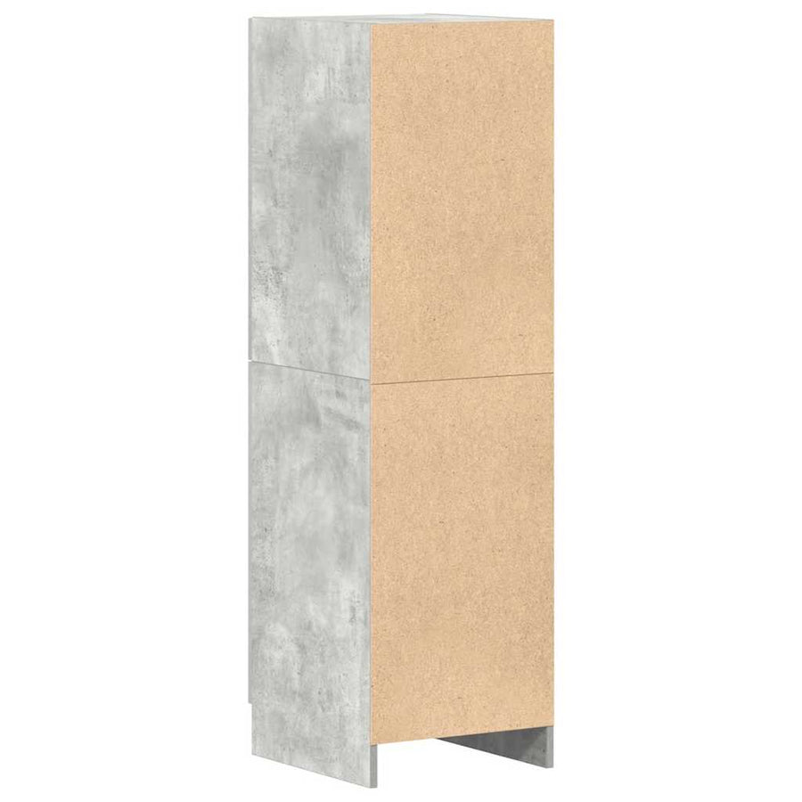 Keukenkast 38x41,5x131,5 cm bewerkt hout betongrijs