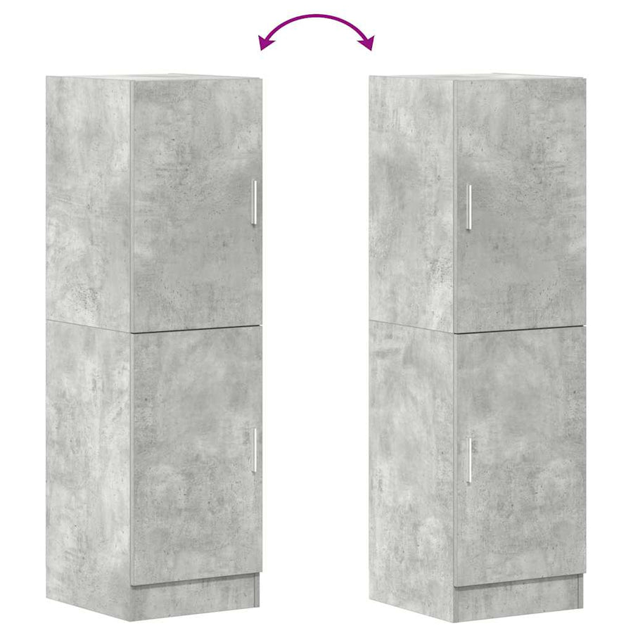 Keukenkast 38x41,5x131,5 cm bewerkt hout betongrijs