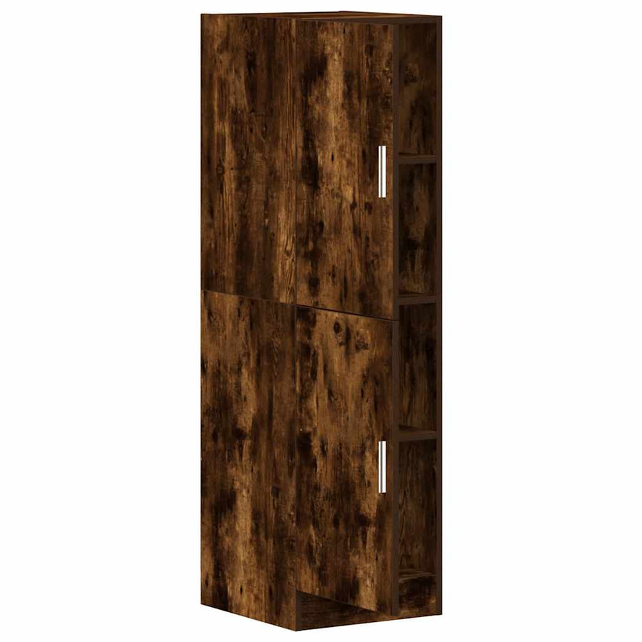 Keukenkast 38x41,5x131,5 cm bewerkt hout gerookt eikenkleurig