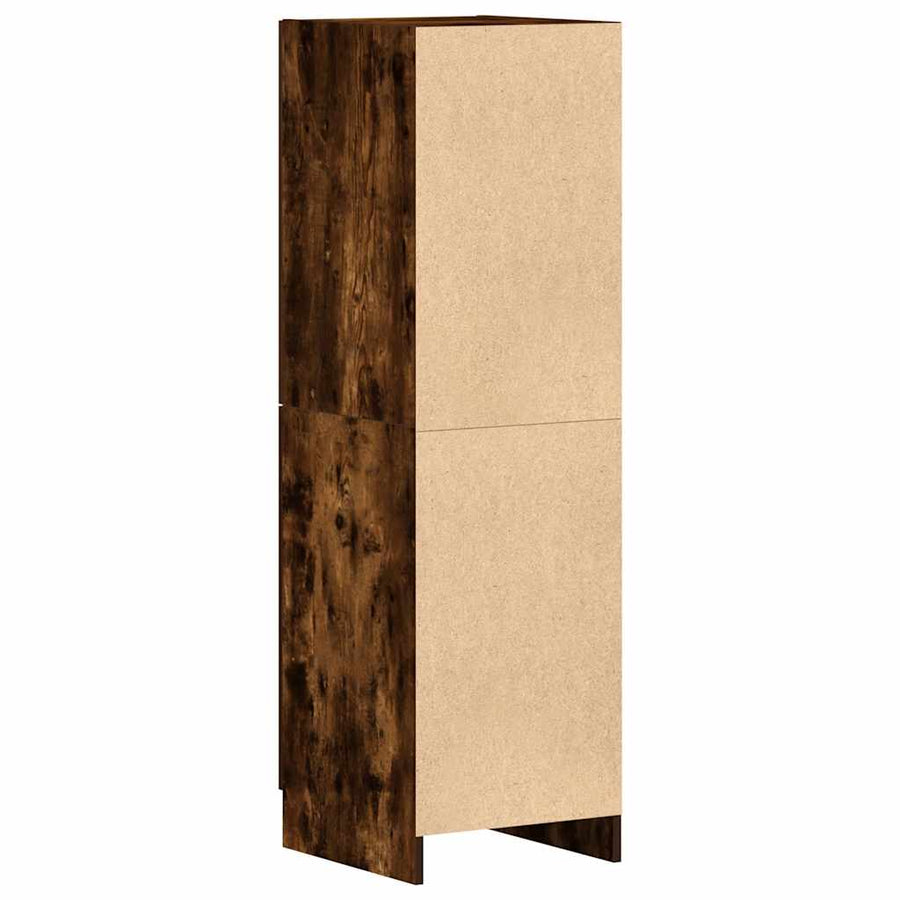 Keukenkast 38x41,5x131,5 cm bewerkt hout gerookt eikenkleurig