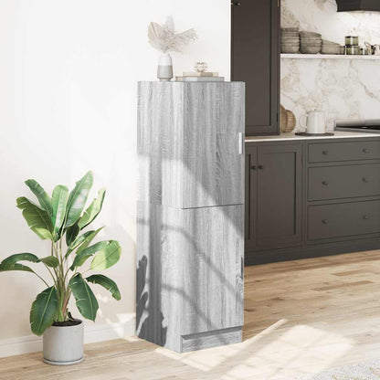 Keukenkast 38x41,5x131,5 cm bewerkt hout grijs sonoma eiken