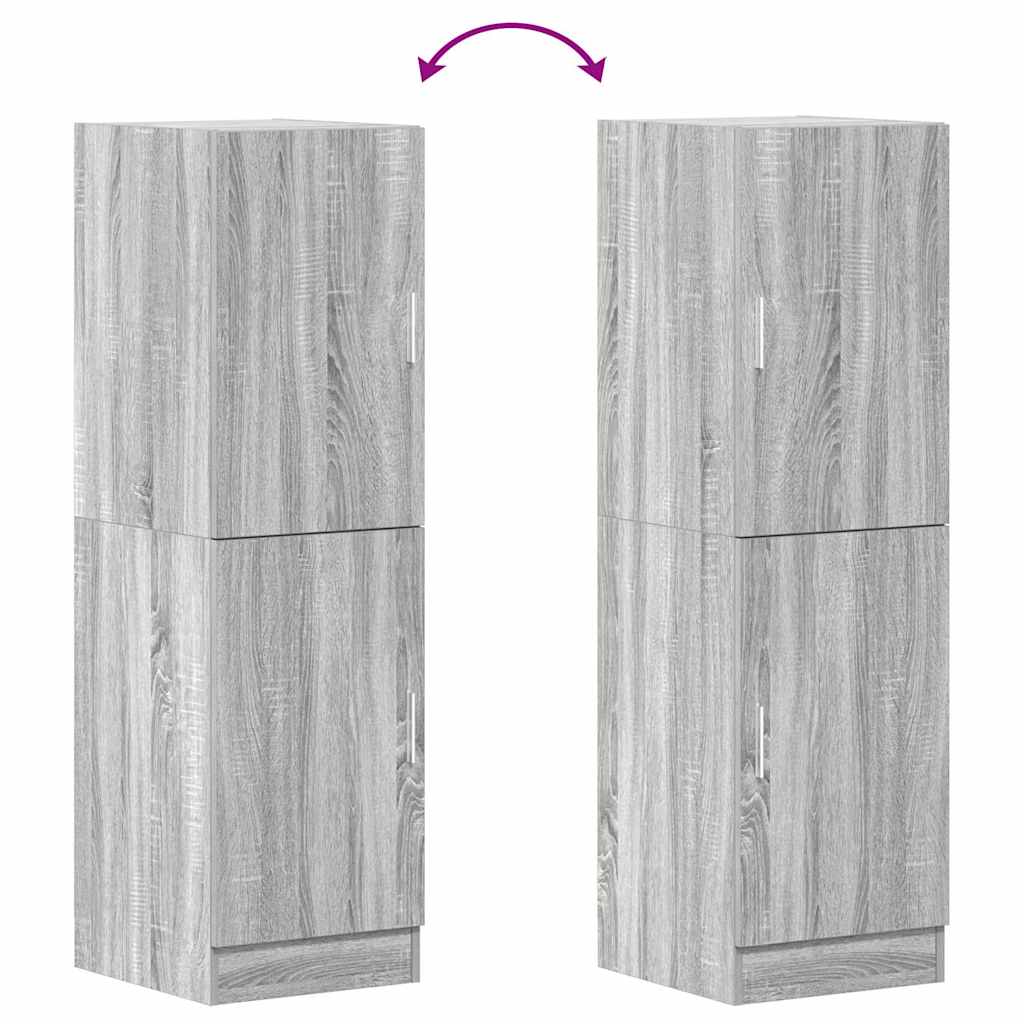 Keukenkast 38x41,5x131,5 cm bewerkt hout grijs sonoma eiken