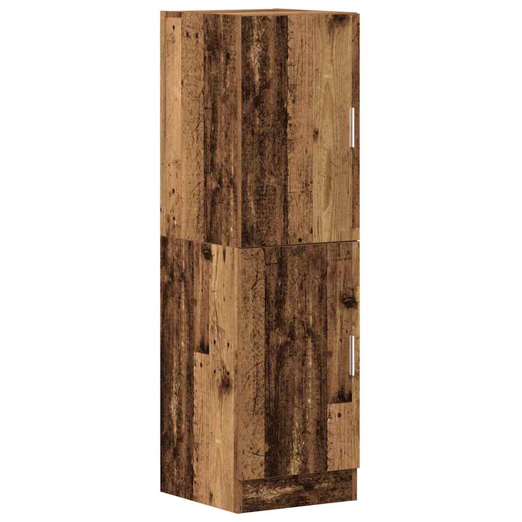 Keukenkast 38x41,5x131,5 cm bewerkt hout oud houtkleurig