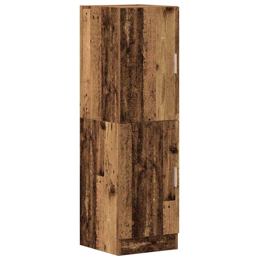 Keukenkast 38x41,5x131,5 cm bewerkt hout oud houtkleurig