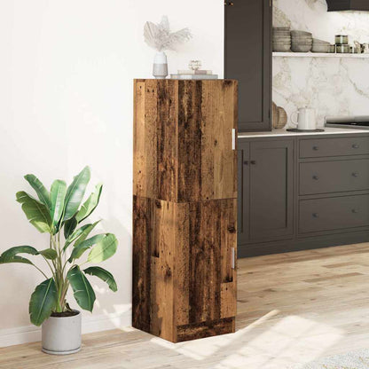 Keukenkast 38x41,5x131,5 cm bewerkt hout oud houtkleurig