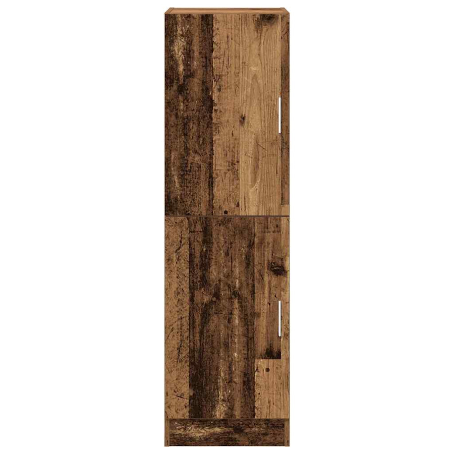 Keukenkast 38x41,5x131,5 cm bewerkt hout oud houtkleurig
