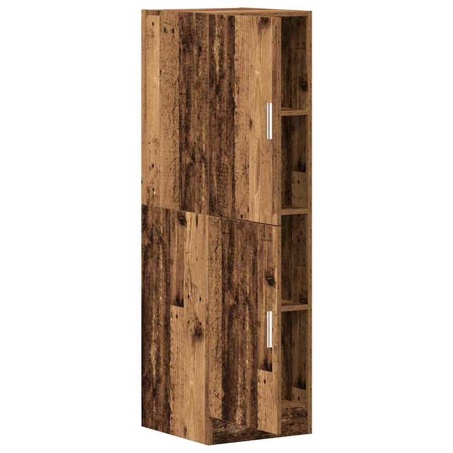 Keukenkast 38x41,5x131,5 cm bewerkt hout oud houtkleurig