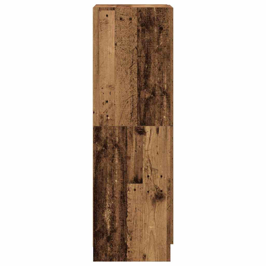 Keukenkast 38x41,5x131,5 cm bewerkt hout oud houtkleurig