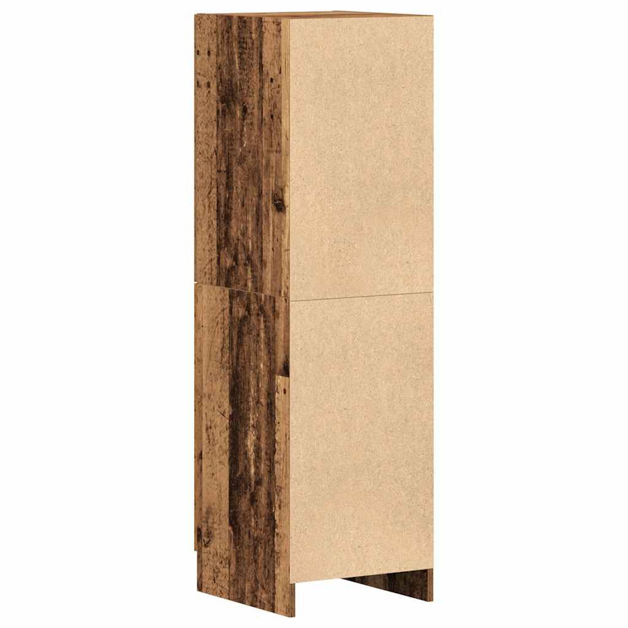 Keukenkast 38x41,5x131,5 cm bewerkt hout oud houtkleurig