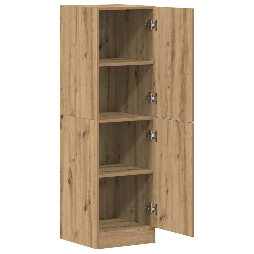 Keukenkast 38x41,5x131,5 cm bewerkt hout artisanaal eiken