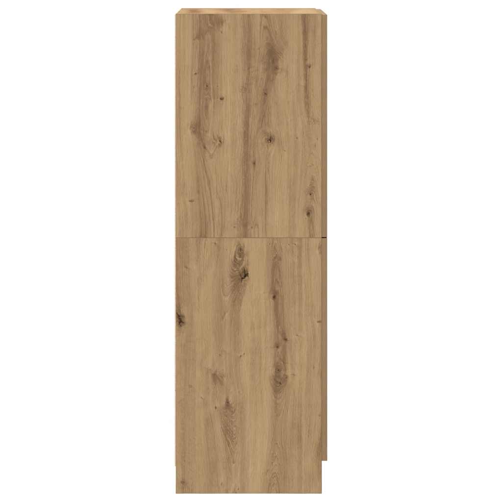Keukenkast 38x41,5x131,5 cm bewerkt hout artisanaal eiken