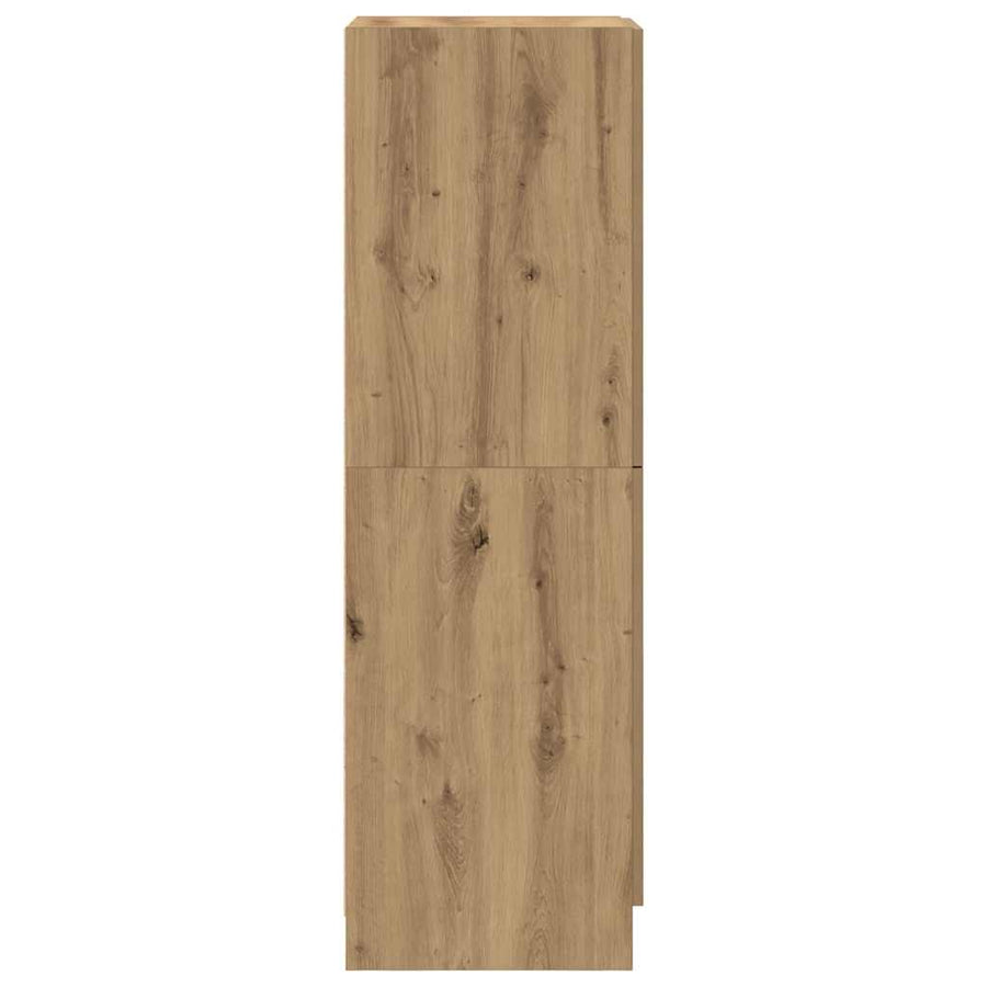 Keukenkast 38x41,5x131,5 cm bewerkt hout artisanaal eiken