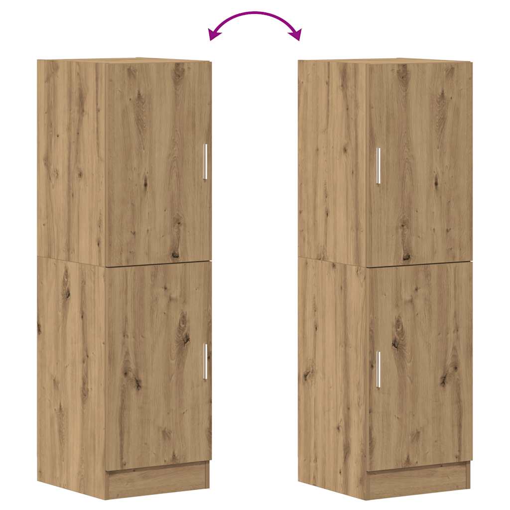Keukenkast 38x41,5x131,5 cm bewerkt hout artisanaal eiken
