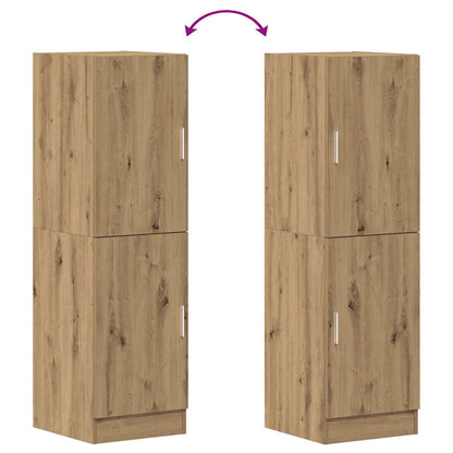 Keukenkast 38x41,5x131,5 cm bewerkt hout artisanaal eiken
