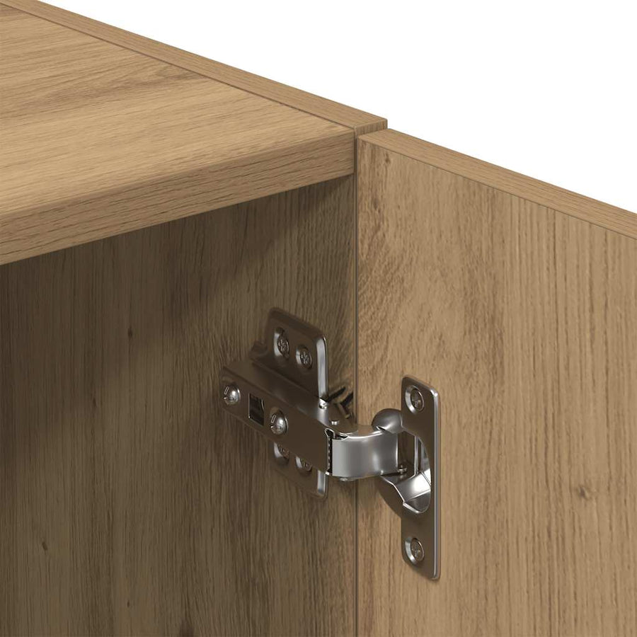 Keukenkast 38x41,5x131,5 cm bewerkt hout artisanaal eiken