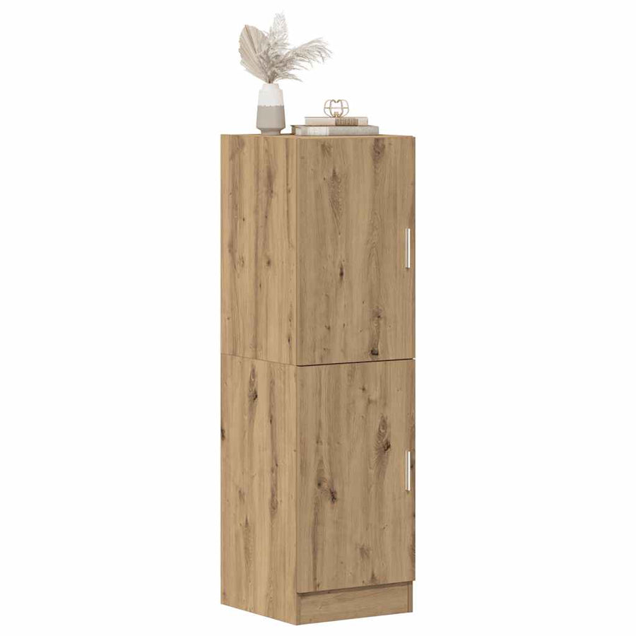 Keukenkast 38x41,5x131,5 cm bewerkt hout artisanaal eiken