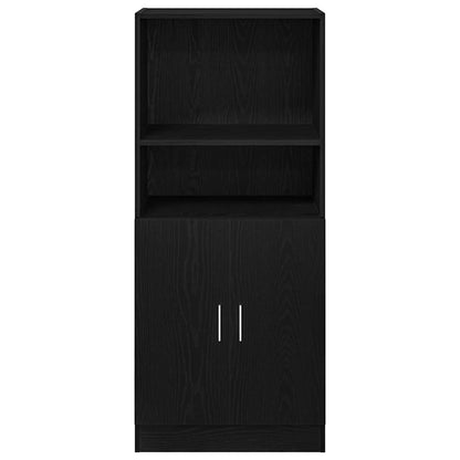Keukenkast 57x41,5x131,5 cm bewerkt hout zwart