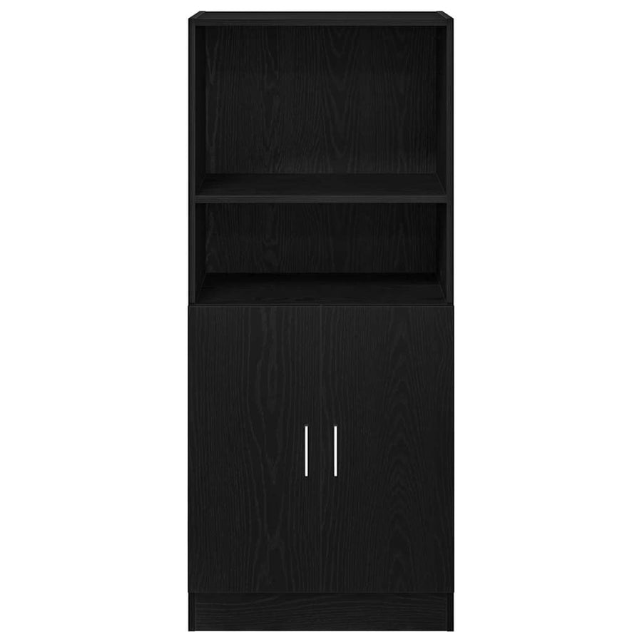 Keukenkast 57x41,5x131,5 cm bewerkt hout zwart