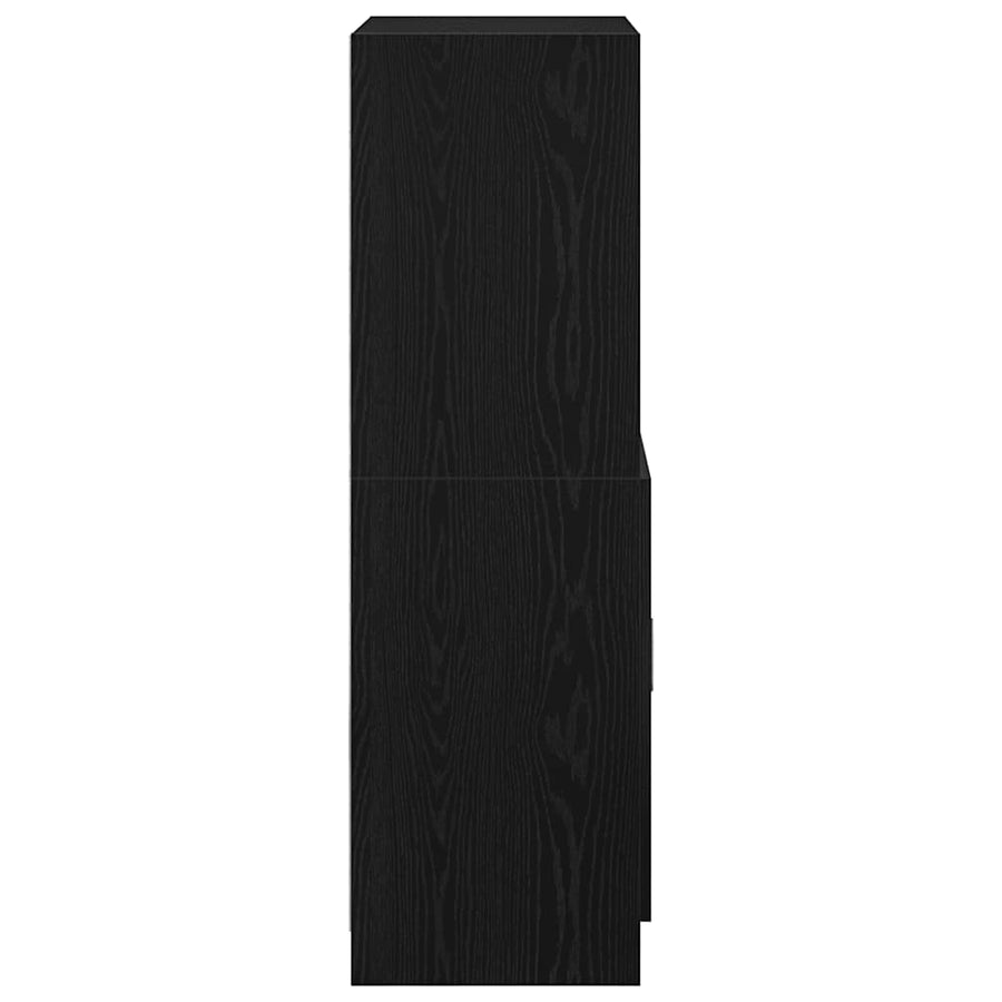 Keukenkast 57x41,5x131,5 cm bewerkt hout zwart