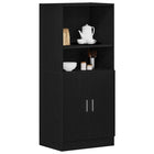 Kitchen cabinet 57x41.5x131.5 cm engineered wood black