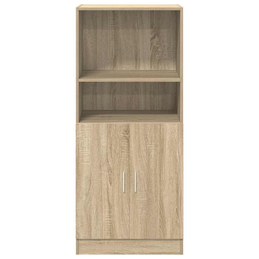 Keukenkast 57x41,5x131,5 cm bewerkt hout sonoma eikenkleurig