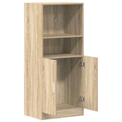 Keukenkast 57x41,5x131,5 cm bewerkt hout sonoma eikenkleurig