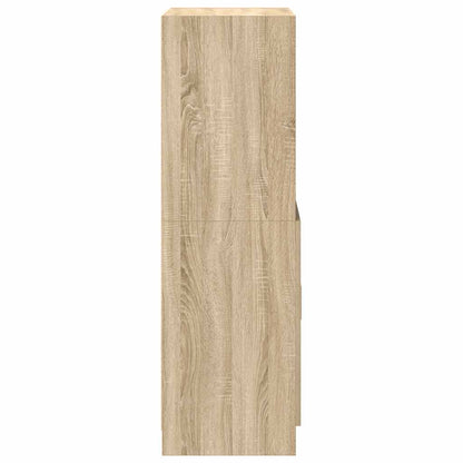 Keukenkast 57x41,5x131,5 cm bewerkt hout sonoma eikenkleurig