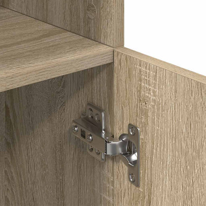 Keukenkast 57x41,5x131,5 cm bewerkt hout sonoma eikenkleurig