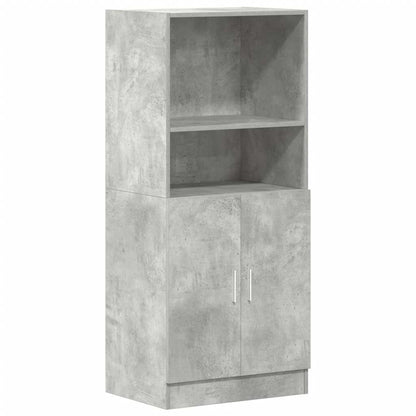 Keukenkast 57x41,5x131,5 cm bewerkt hout betongrijs