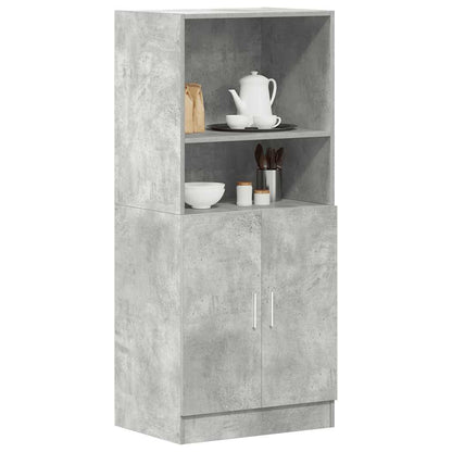 Keukenkast 57x41,5x131,5 cm bewerkt hout betongrijs