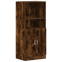 Keukenkast 57x41,5x131,5 cm bewerkt hout gerookt eikenkleurig