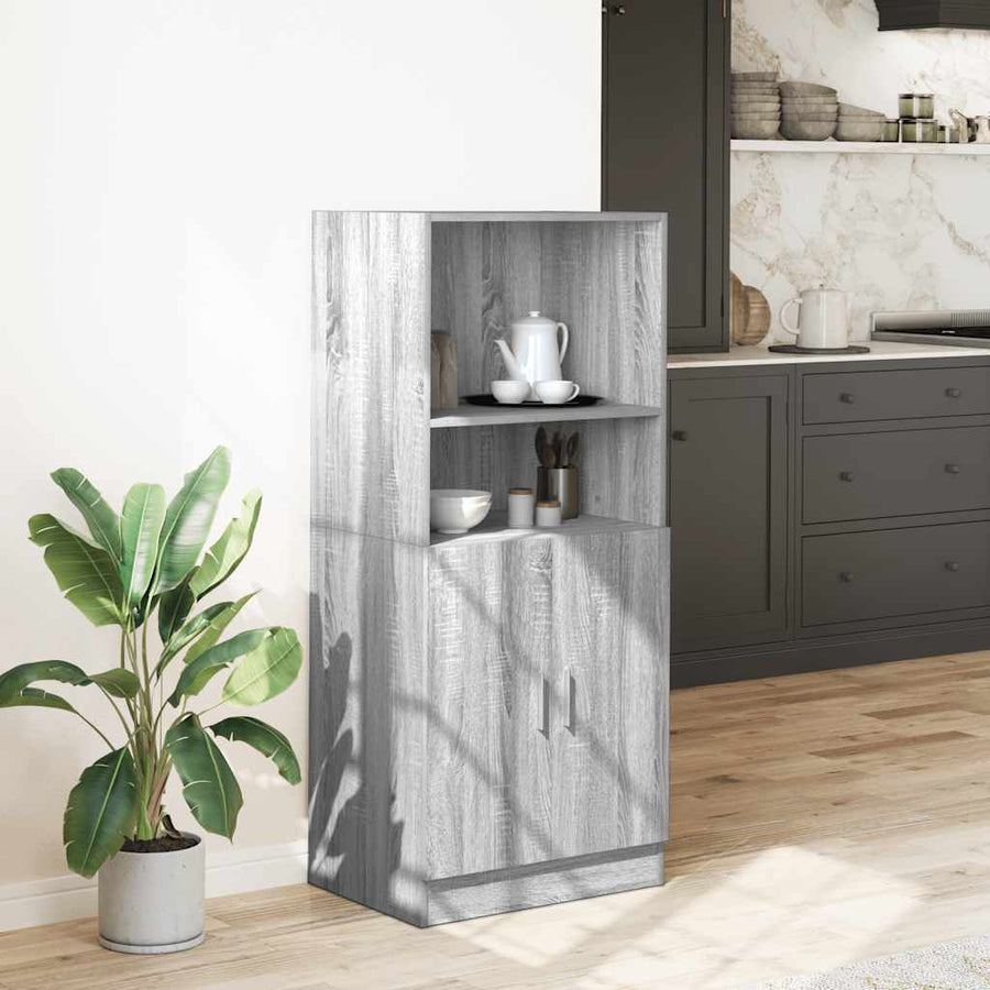 Keukenkast 57x41,5x131,5 cm bewerkt hout grijs sonoma eiken
