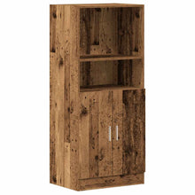 Keukenkast 57x41,5x131,5 cm bewerkt hout oud houtkleurig