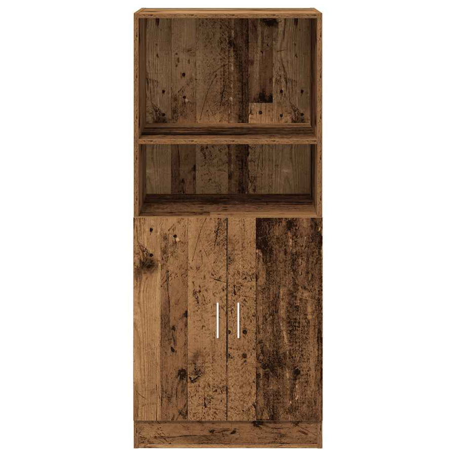 Keukenkast 57x41,5x131,5 cm bewerkt hout oud houtkleurig
