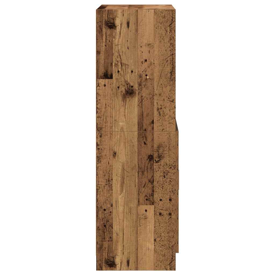 Keukenkast 57x41,5x131,5 cm bewerkt hout oud houtkleurig