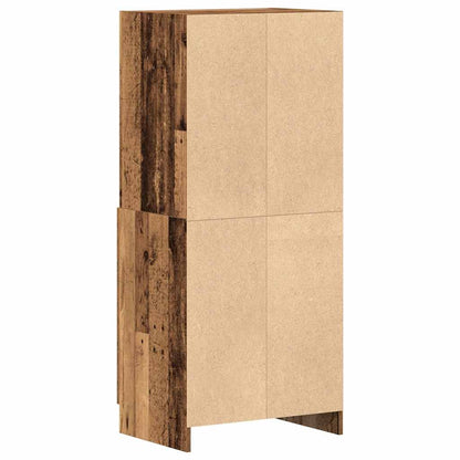 Keukenkast 57x41,5x131,5 cm bewerkt hout oud houtkleurig