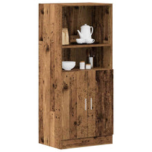 Keukenkast 57x41,5x131,5 cm bewerkt hout oud houtkleurig