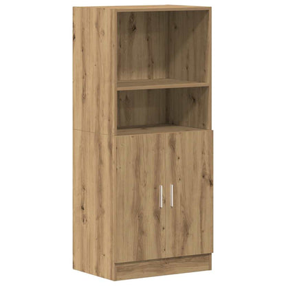 Keukenkast 57x41,5x131,5 cm bewerkt hout artisanaal eiken